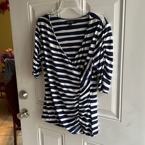Navy blue and white striped very cute